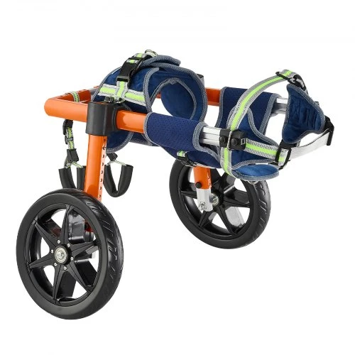VEVOR Šunų vežimėlis galinėms kojoms, 2 ratų, reguliuojamas, vidutiniams 15,8–21,7kg šunims