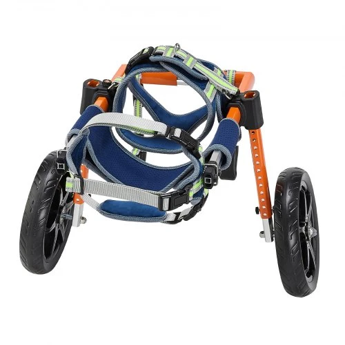 VEVOR Šunų vežimėlis galinėms kojoms, 2 ratų, reguliuojamas, vidutiniams 15,8–21,7kg šunims