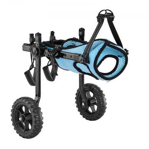 Koduva VEVOR šunų vežimėlis galinėms kojoms, reguliuojamas 2 ratų, X-Small, iki 10 kg