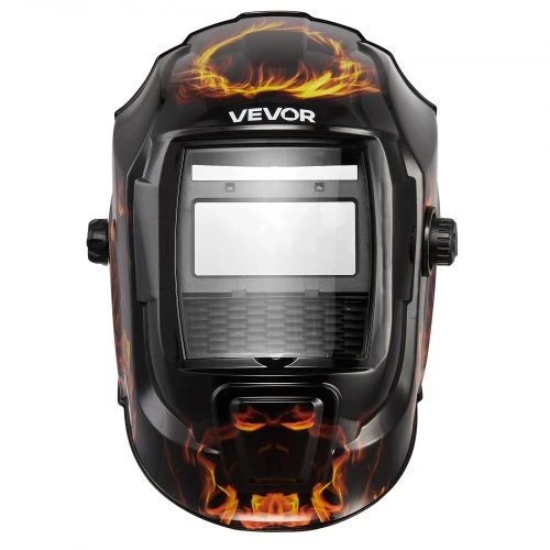 VEVOR Suvirinimo šalmas su automatiniu patamsinimu, 93 x 43 mm, True Color, CRIUS serija (geltonas liepsnos raštas)