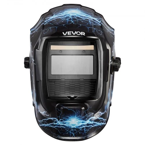 VEVOR Suvirinimo šalmas su automatiniu patamsėjimu, True Color, 93 x 43 mm, CRIUS Series, mėlynas žaibo raštas