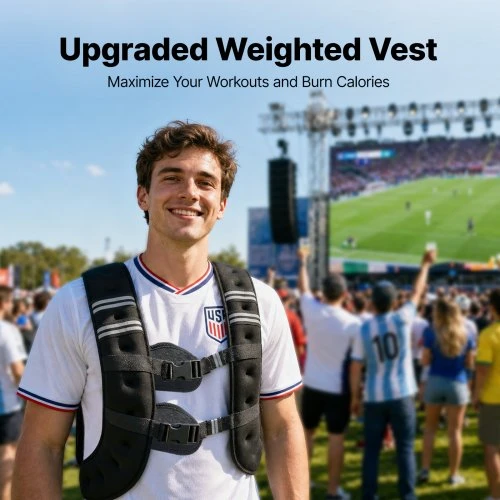 VEVOR Svorio liemenė, 20 lb / 9,22 kg, su šviesą atspindinčia juosta, reguliuojama sagtimi