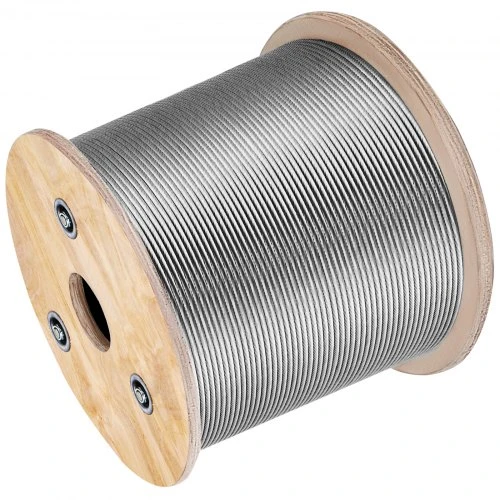 VEVOR T316 nerūdijančio plieno lynas 3,2 mm, 7x7, 15240 cm
