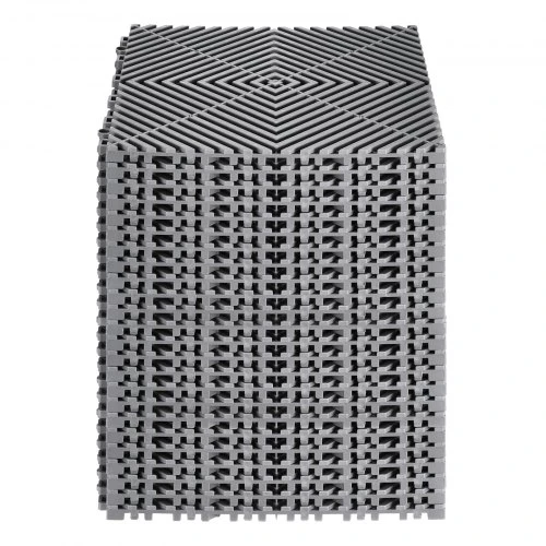 VEVOR Tarpusavyje sujungiami drenažo kilimėliai, 12 x 12 col., 24 vnt., pilki