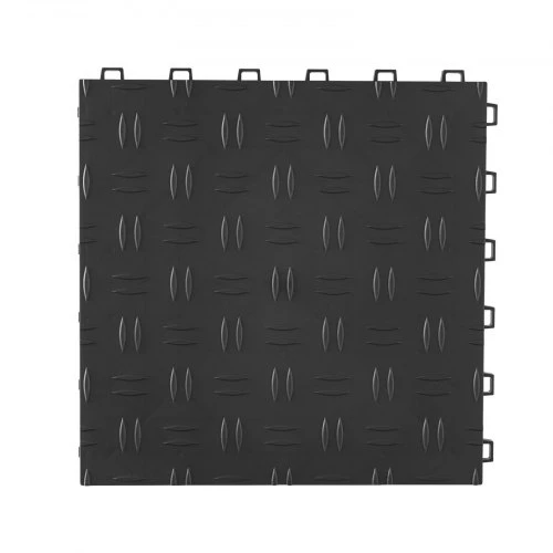 VEVOR Tarpusavyje sujungiamos garažo plytelės, 50 vnt., 305 x 305 x 13,4 mm, juodos
