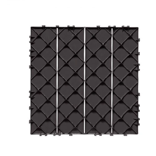 VEVOR Tarpusavyje sujungiamos lauko terasos plytelės, 54 vnt., 300 x 300 mm, tamsiai rudos