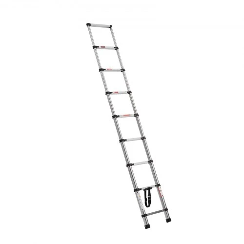 VEVOR Teleskopinės kopėčios MF-STL260, nerūdijantis plienas, 2540 mm, 9 pakopos