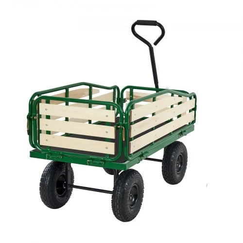 Koduva VEVOR tempiamas vaikų vežimėlis, 101 cm, sulankstoma medinė panelė, rankena, 250 kg, 25,4 cm visureigės padangos