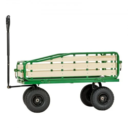 Koduva VEVOR tempiamas vaikų vežimėlis, 101 cm, sulankstoma medinė panelė, rankena, 250 kg, 25,4 cm visureigės padangos