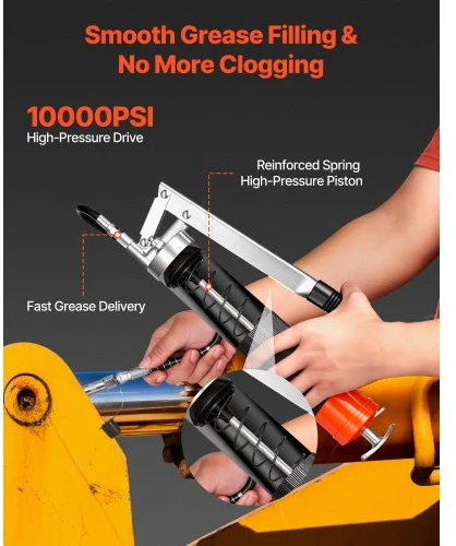 VEVOR Tepimo pistoletas, 10000 PSI, su 0,4 l talpa, 46 cm lankščia žarna