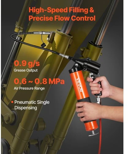 VEVOR Tepimo pistoletas, 6000 PSI, 0,4 L, su 45,7 cm lanksčia žarna, pailginamu standžiu vamzdeliu ir 2 plokščiais antgaliais