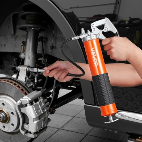 VEVOR Tepimo švirkštas, 8000 PSI, 0,4 L, su 46 cm lanksčia žarna, ilginamuoju vamzdžiu ir antgaliu