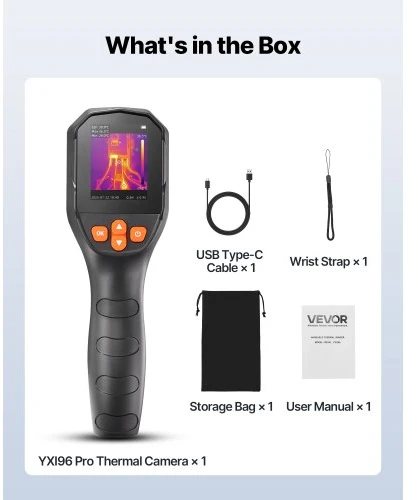 VEVOR Terminė kamera YXI96 Pro, 240 x 180, 2 MP, 25 Hz