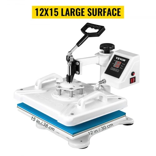 Koduva VEVOR terminio spausdinimo presas 30,5 x 38,1 cm 5 in 1, 1250 W, baltas