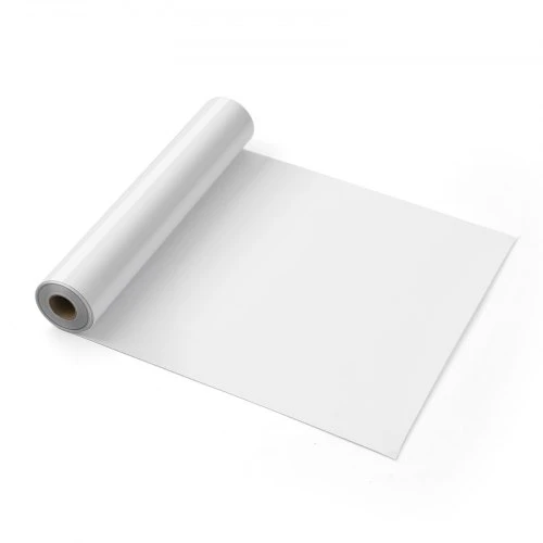 Koduva VEVOR termotransferinė vinilinė plėvelė, blizgi balta, 304,8 x 7260 mm