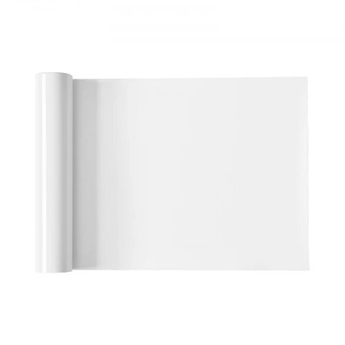 Koduva VEVOR termotransferinė vinilinė plėvelė, blizgi balta, 304,8 x 7260 mm