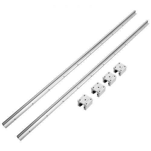 VEVOR Tiesinio kreipiamojo bėgio rinkinys SBR16, 1500 mm, 2 vnt. bėgiai ir 4 vnt. SBR16UU slankikliai
