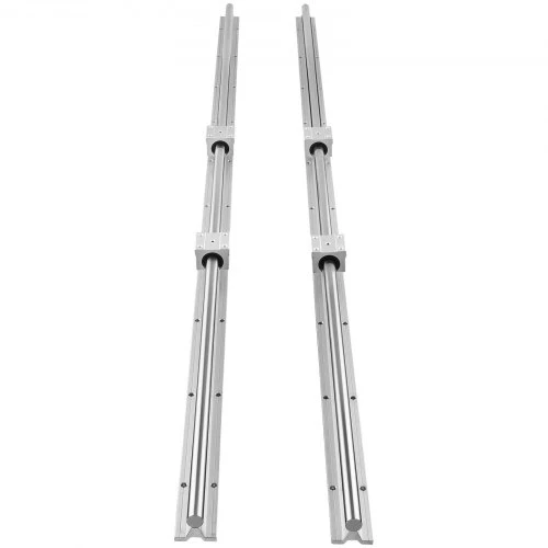 VEVOR Tiesinių kreipiančiųjų bėgių rinkinys SBR20, 1500 mm, 2 vnt. bėgiai ir 4 vnt. SBR20UU slankikliai