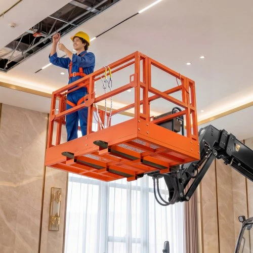 Koduva VEVOR tinklelinė telehandlerio darbo platforma, 1817 x 1220 mm, 907,18 kg, anglinio plieno
