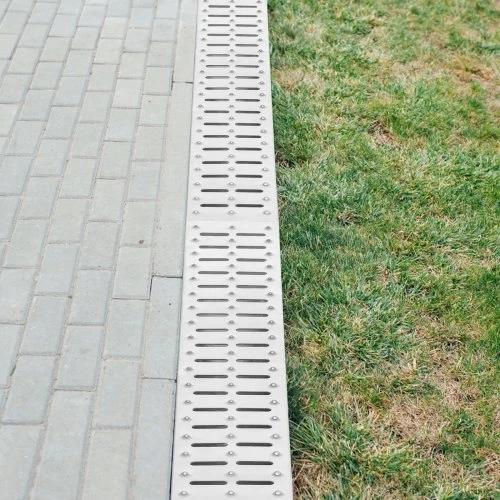 VEVOR Tranšėjinis drenažo sistema su metalinėmis grotelėmis, 150x130 mm, 3 vnt.