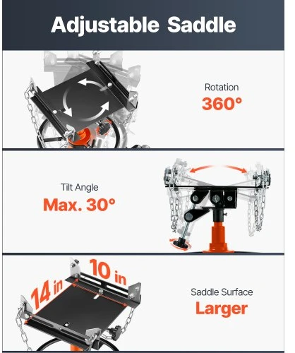 VEVOR Transmisijos keltuvas 2 pakopų hidraulinis, vertikalus teleskopinis