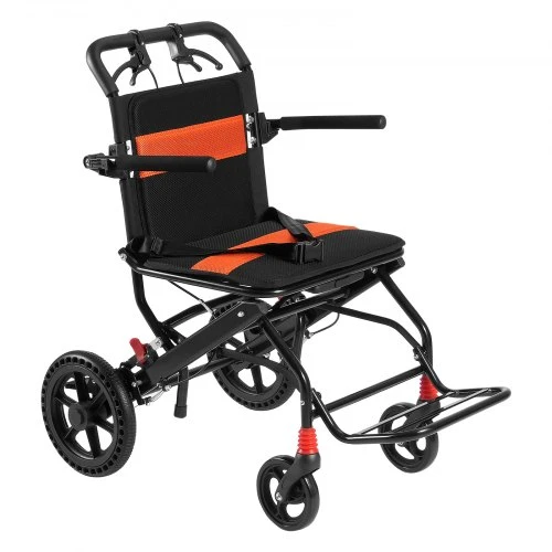 VEVOR Transportavimo vežimėlis neįgaliesiems, sulankstomas, aliuminio lydinio, 45,7 cm sėdynė