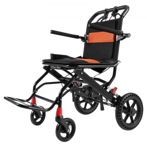 VEVOR Transportavimo vežimėlis neįgaliesiems, sulankstomas, aliuminio lydinio, 45,7 cm sėdynė