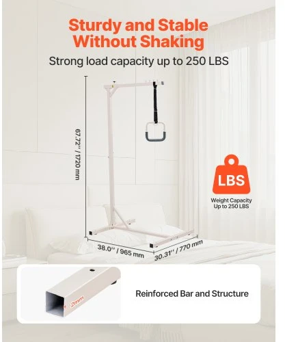 VEVOR Trapecijos strypas lovos mobilumui, laisvai pastatomas, 250 lb, plieno