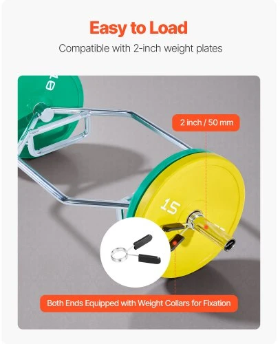 VEVOR Trapo baras Hex Bar, 50 mm, 360 kg, sidabrinis
