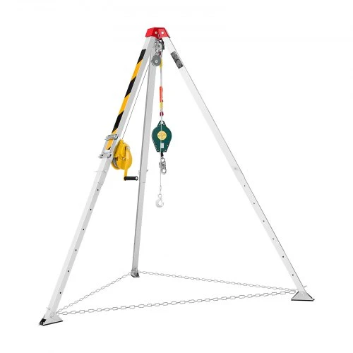 Koduva VEVOR trikojis komplektas darbui uždarose erdvėse, 544 kg gervė, 1,25 m reguliuojamos kojos, 19,8 m trosas