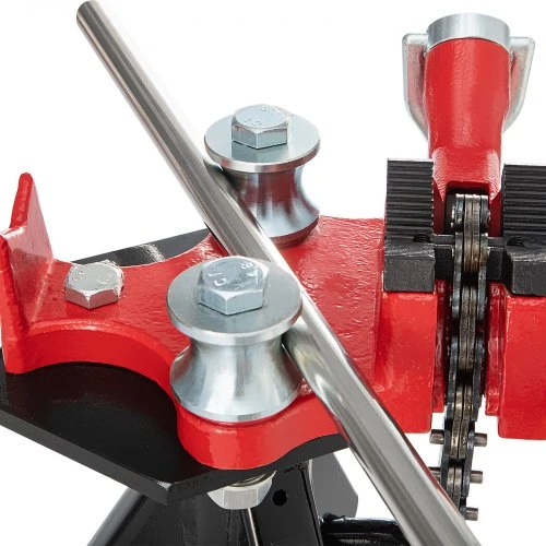 VEVOR Trikojo grandininės spaustuvės vamzdžiams, 1/8"–5", 92,5 cm, sulankstomos plieninės kojelės