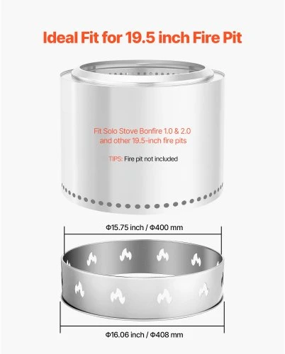Koduva VEVOR ugniakuro stovas Solo Stove Bonfire, 49,5 cm, nerūdijančio plieno