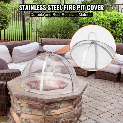 VEVOR Ugnies dubens kibirkščių tinklelio dangtis, 914,4 mm, nerūdijančio plieno