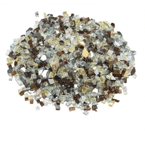 Koduva VEVOR ugnies stiklas, 10 lbs / 4,5kg, 1/2 col. / 12,7 mm, vario, skaidrus ir auksinis
