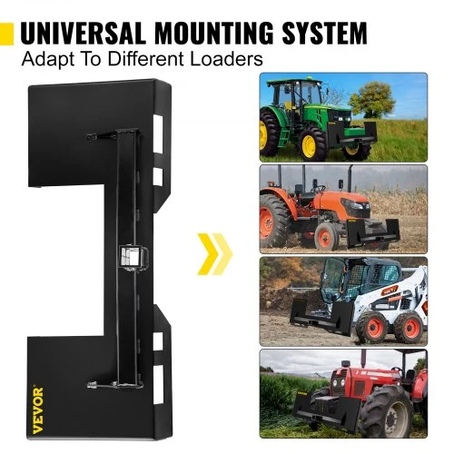 Koduva VEVOR universali slydimo krautuvo montavimo plokštė, 1/4" storio, 3000 lbs, juoda