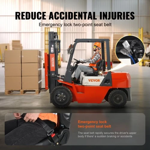 VEVOR Universalioji krautuvo sėdynė su reguliuojamu atlošu, mikro jungikliu ir diržu