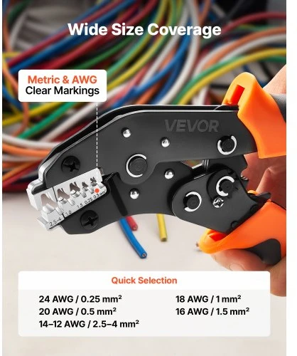 Koduva VEVOR užspaudimo įrankis SN-68B, 0,25-4 mm²