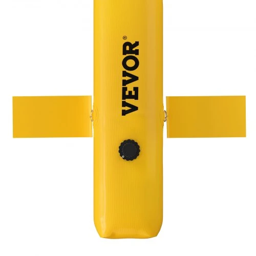 Koduva VEVOR užtvankos barjeras, 7,32 m x 25,4 cm x 15,3 cm, daugkartinio naudojimo PVC vandens nukreipimo vamzdžiai, geltonas