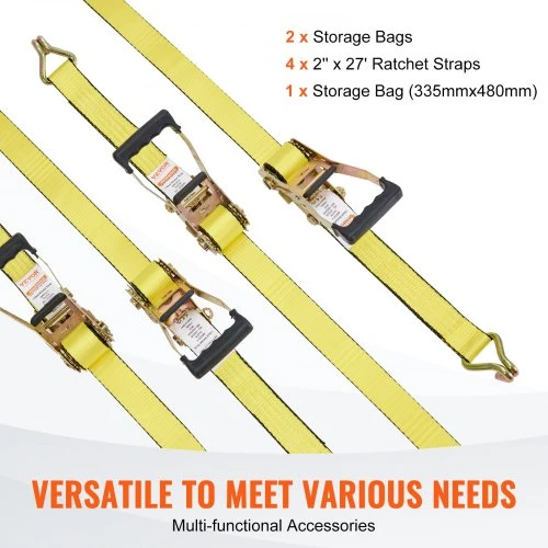 Koduva VEVOR užveržimo diržai su terkšle, 4 vnt., 2" x 27'