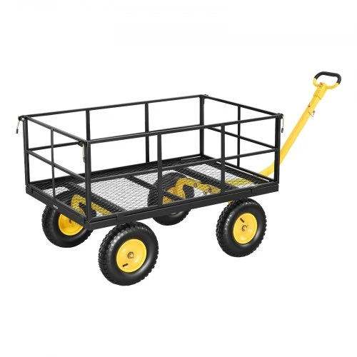 Koduva VEVOR V1400 plieno sodo vežimėlis, geltonas ir juodas, 635 kg