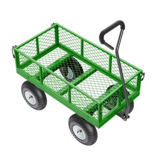 VEVOR V680 sodo vežimėlis ant ratų, plieno, geltonas / juodas, 308,44 kg