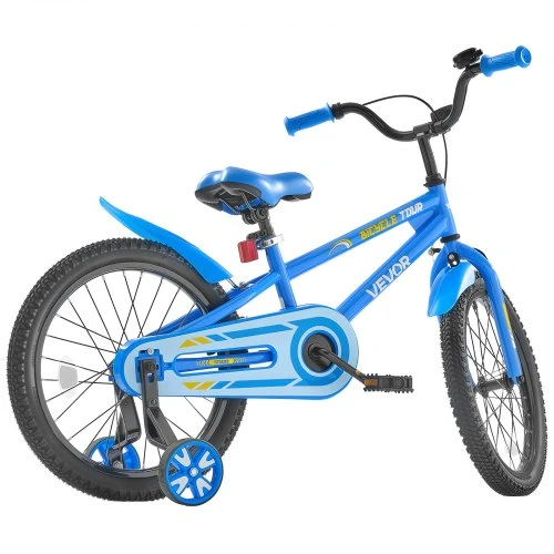 VEVOR Vaikiškas BMX dviratis, 45,72 cm, mėlynas, su pagalbiniais ratukais