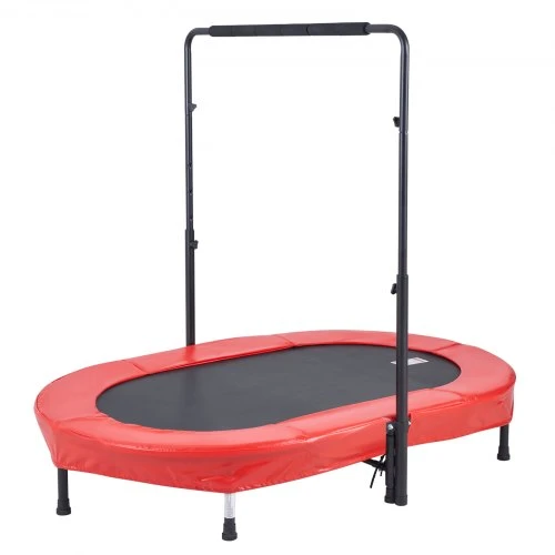VEVOR Vaikų batutas 56x36 colių, sulankstomas mini batutas su rankena, raudonas
