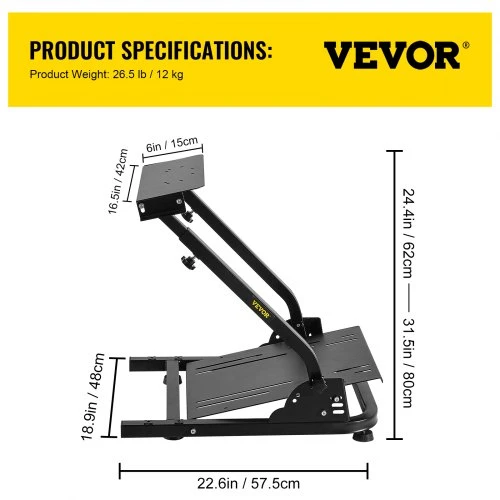 VEVOR Vairavimo žaidimų stovas Logitech G29/G920, G27/G25, Thrustmaster T300RS/TX F458/T500RS