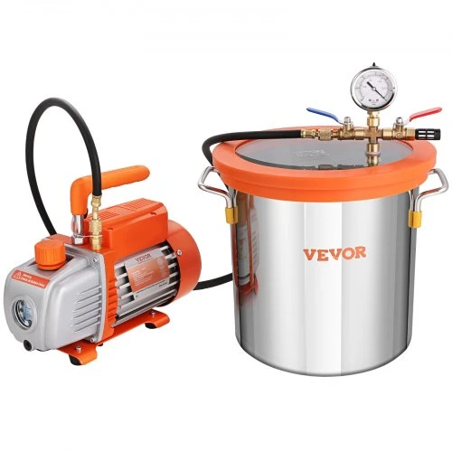 VEVOR Vakuuminė kamera 11,4 l ir 3,5 CFM siurblio rinkinys