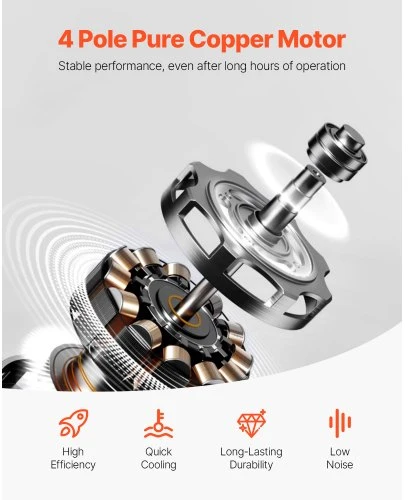 Koduva VEVOR vakuuminis siurblys, 254 l/min (9 CFM), 2 pakopų rotacinis mentinis, R134a R22 R410a sistemoms