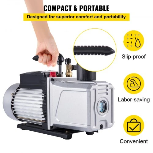 Koduva VEVOR vakuuminis siurblys, 340 l/min (12 CFM), įleidimo anga 1/4"