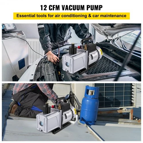 Koduva VEVOR vakuuminis siurblys, 340 l/min (12 CFM), įleidimo anga 1/4"