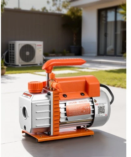 Koduva VEVOR vakuuminis siurblys, 3,5 CFM (99 L/min), vienos pakopos HVAC rotacinis mentinis, R134a/R22/R410a, 1/4 AG