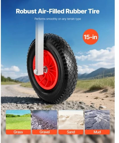 Koduva VEVOR valties nuleidimo ratai, 136,1kg, 381 mm, aliuminio lydinys